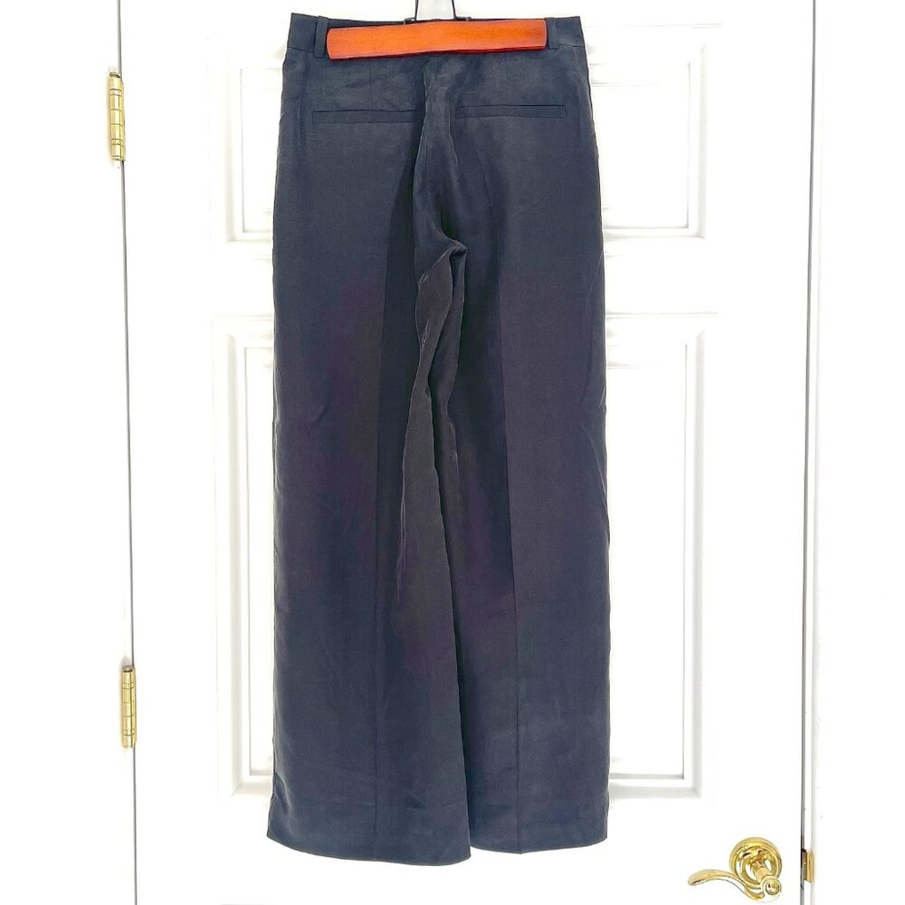 & Other Stories Wide Silk Trousers in Black Size 6 - Picture 7 of 11